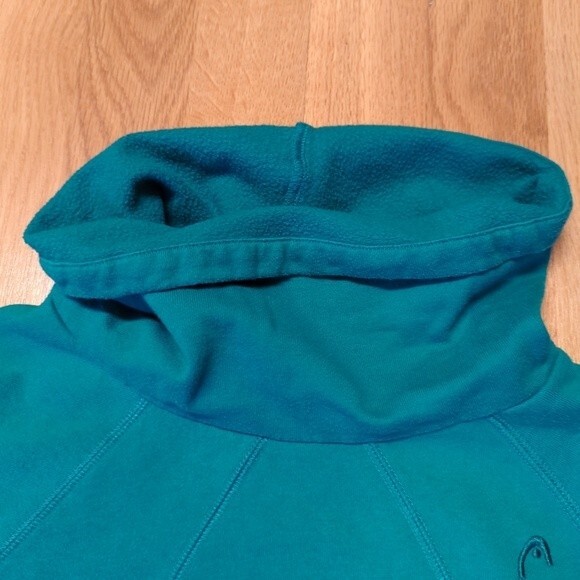 Head Sweatshirt Womens Size Small Cowl Neck Top Green Long Sleeves - Picture 4 of 9